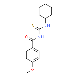 ChemSpider 2D Image | N-(Cyclohexylcarbamothioyl)-4-methoxybenzamide | C15H20N2O2S