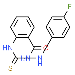 ChemSpider 2D Image | 2-{[(4-Fluorophenyl)carbamothioyl]amino}benzamide | C14H12FN3OS