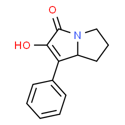 ChemSpider 2D Image | 2-Hydroxy-1-phenyl-5,6,7,7a-tetrahydro-3H-pyrrolizin-3-one | C13H13NO2