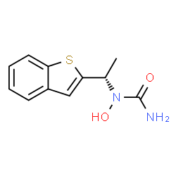 ChemSpider 2D Image | 1-[(1S)-1-(1-Benzothiophen-2-yl)ethyl]-1-hydroxyurea | C11H12N2O2S