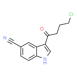 ChemSpider 2D Image | 3-(4-Chlorobutanoyl)-1H-indole-5-carbonitrile | C13H11ClN2O