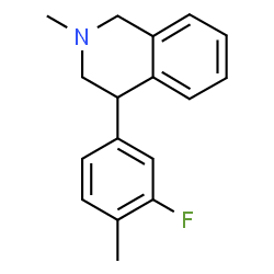 ChemSpider 2D Image | 4-(3-Fluoro-4-methylphenyl)-2-methyl-1,2,3,4-tetrahydroisoquinoline | C17H18FN