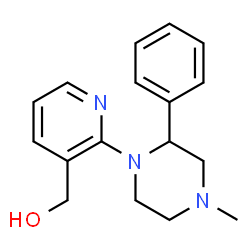 ChemSpider 2D Image | (2-(4-Methyl-2-phenylpiperazin-1-yl)pyridin-3-yl)methanol | C17H21N3O