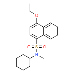 ChemSpider 2D Image | N-Cyclohexyl-4-ethoxy-N-methyl-1-naphthalenesulfonamide | C19H25NO3S