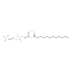 ChemSpider 2D Image | 2-(Dodecanoyloxy)-3-hydroxypropyl 2-(trimethylammonio)ethyl phosphate | C20H42NO7P