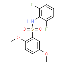 ChemSpider 2D Image | N-(2,6-Difluorophenyl)-2,5-dimethoxybenzenesulfonamide | C14H13F2NO4S