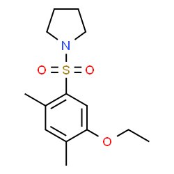 ChemSpider 2D Image | 1-[(5-Ethoxy-2,4-dimethylphenyl)sulfonyl]pyrrolidine | C14H21NO3S