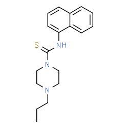 ChemSpider 2D Image | N-(1-Naphthyl)-4-propyl-1-piperazinecarbothioamide | C18H23N3S