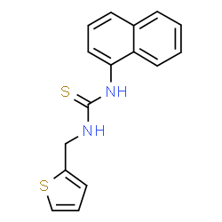 ChemSpider 2D Image | 1-(1-Naphthyl)-3-(2-thienylmethyl)thiourea | C16H14N2S2