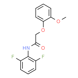 ChemSpider 2D Image | N-(2,6-Difluorophenyl)-2-(2-methoxyphenoxy)acetamide | C15H13F2NO3