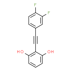 ChemSpider 2D Image | 2-[(3,4-Difluorophenyl)ethynyl]-1,3-benzenediol | C14H8F2O2