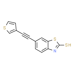 ChemSpider 2D Image | 6-(3-Thienylethynyl)-1,3-benzothiazole-2-thiol | C13H7NS3