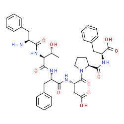 ChemSpider 2D Image | L-Phenylalanyl-L-threonyl-L-phenylalanyl-L-alpha-aspartyl-L-prolyl-L-phenylalanine | C40H48N6O10