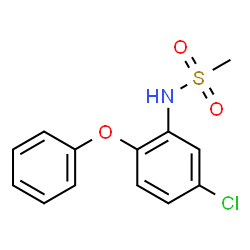 ChemSpider 2D Image | N-(5-Chloro-2-phenoxyphenyl)methanesulfonamide | C13H12ClNO3S