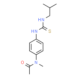 ChemSpider 2D Image | N-{4-[(Isobutylcarbamothioyl)amino]phenyl}-N-methylacetamide | C14H21N3OS