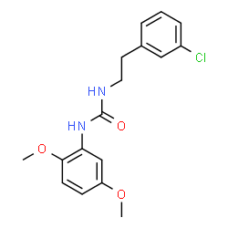 ChemSpider 2D Image | 1-[2-(3-Chlorophenyl)ethyl]-3-(2,5-dimethoxyphenyl)urea | C17H19ClN2O3