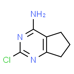 ChemSpider 2D Image | 5H-Cyclopentapyrimidin-4-amine, 2-chloro-6,7-dihydro- | C7H8ClN3