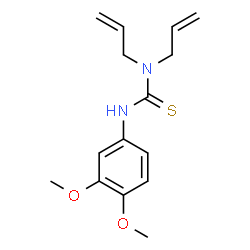 ChemSpider 2D Image | 1,1-Diallyl-3-(3,4-dimethoxyphenyl)thiourea | C15H20N2O2S