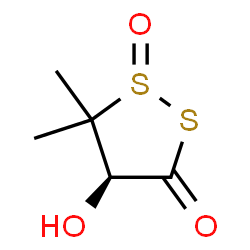 ChemSpider 2D Image | (4S)-4-Hydroxy-5,5-dimethyl-1,2-dithiolan-3-one 1-oxide | C5H8O3S2