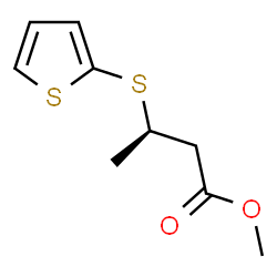 ChemSpider 2D Image | Methyl (3R)-3-(2-thienylsulfanyl)butanoate | C9H12O2S2
