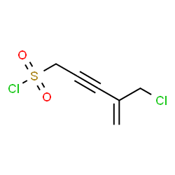 ChemSpider 2D Image | 4-(Chloromethyl)-4-penten-2-yne-1-sulfonyl chloride | C6H6Cl2O2S