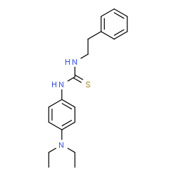 ChemSpider 2D Image | 1-[4-(Diethylamino)phenyl]-3-(2-phenylethyl)thiourea | C19H25N3S