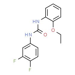 ChemSpider 2D Image | 1-(3,4-Difluorophenyl)-3-(2-ethoxyphenyl)urea | C15H14F2N2O2