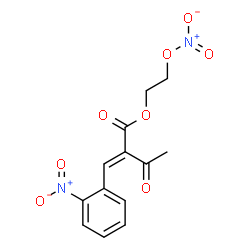 ChemSpider 2D Image | 2-(Nitrooxy)ethyl (2E)-2-(2-nitrobenzylidene)-3-oxobutanoate | C13H12N2O8