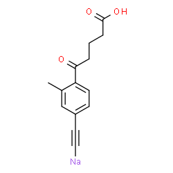 ChemSpider 2D Image | {[4-(4-Carboxybutanoyl)-3-methylphenyl]ethynyl}sodium | C14H13NaO3
