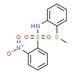 ChemSpider 2D Image | N-[2-(Methylsulfanyl)phenyl]-2-nitrobenzenesulfonamide | C13H12N2O4S2