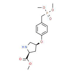 ChemSpider 2D Image | Methyl (4S)-4-{4-[(dimethoxyphosphoryl)methyl]phenoxy}-L-prolinate | C15H22NO6P