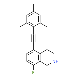 ChemSpider 2D Image | 8-Fluoro-5-(mesitylethynyl)-1,2,3,4-tetrahydroisoquinoline | C20H20FN