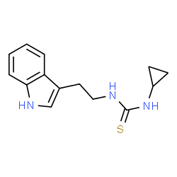 ChemSpider 2D Image | 1-Cyclopropyl-3-[2-(1H-indol-3-yl)ethyl]thiourea | C14H17N3S