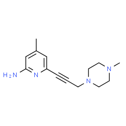 ChemSpider 2D Image | 4-Methyl-6-[3-(4-methyl-1-piperazinyl)-1-propyn-1-yl]-2-pyridinamine | C14H20N4