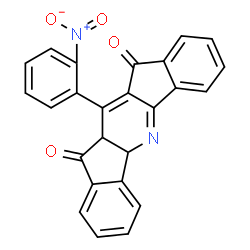 ChemSpider 2D Image | 6-(2-Nitrophenyl)-5a,12a-dihydrodiindeno[1,2-b:2',1'-e]pyridine-5,7-dione | C25H14N2O4