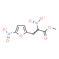 ChemSpider 2D Image | Methyl 2-nitro-3-(5-nitro-2-furyl)acrylate | C8H6N2O7