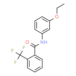 ChemSpider 2D Image | N-(3-Ethoxyphenyl)-2-(trifluoromethyl)benzamide | C16H14F3NO2