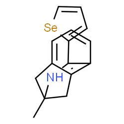 ChemSpider 2D Image | 1-Methyl-3-(2-selenophenyl)-2-azatricyclo[6.2.1.0~4,9~]undeca-4,6,8-triene | C15H15NSe