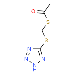 ChemSpider 2D Image | S-[(2H-Tetrazol-5-ylsulfanyl)methyl] ethanethioate | C4H6N4OS2