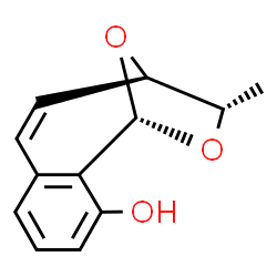 ChemSpider 2D Image | (1S,10R,11S)-11-Methyl-12,13-dioxatricyclo[8.2.1.0~2,7~]trideca-2,4,6,8-tetraen-3-ol | C12H12O3