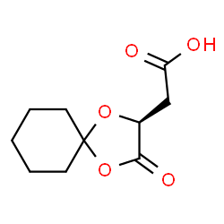 ChemSpider 2D Image | [(2S)-3-Oxo-1,4-dioxaspiro[4.5]dec-2-yl]acetic acid | C10H14O5