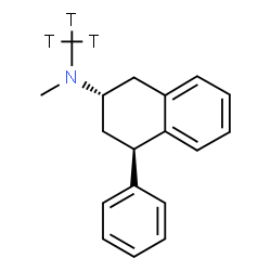 ChemSpider 2D Image | (2S,4R)-N-Methyl-N-(~3~H_3_)methyl-4-phenyl-1,2,3,4-tetrahydro-2-naphthalenamine | C18H18T3N