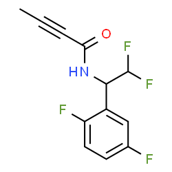 ChemSpider 2D Image | N-[1-(2,5-Difluorophenyl)-2,2-difluoroethyl]-2-butynamide | C12H9F4NO