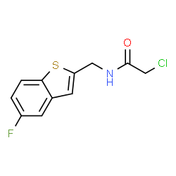 ChemSpider 2D Image | 2-Chloro-N-[(5-fluoro-1-benzothiophen-2-yl)methyl]acetamide | C11H9ClFNOS
