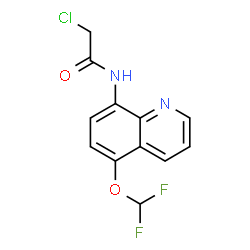 ChemSpider 2D Image | 2-Chloro-N-[5-(difluoromethoxy)-8-quinolinyl]acetamide | C12H9ClF2N2O2