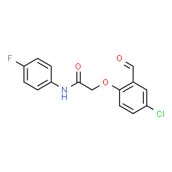 ChemSpider 2D Image | 2-(4-Chloro-2-formylphenoxy)-N-(4-fluorophenyl)acetamide | C15H11ClFNO3