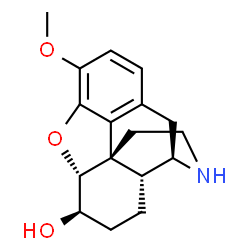 ChemSpider 2D Image | (5alpha,6beta)-3-Methoxy-4,5-epoxymorphinan-6-ol | C17H21NO3