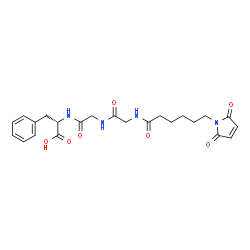 ChemSpider 2D Image | N-[6-(2,5-Dioxo-2,5-dihydro-1H-pyrrol-1-yl)hexanoyl]glycylglycyl-L-phenylalanine | C23H28N4O7
