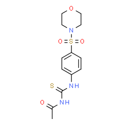 ChemSpider 2D Image | N-{[4-(4-Morpholinylsulfonyl)phenyl]carbamothioyl}acetamide | C13H17N3O4S2