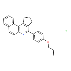 ChemSpider 2D Image | 4-(4-Propoxyphenyl)-2,3-dihydro-1H-benzo[f]cyclopenta[c]quinoline hydrochloride (1:1) | C25H24ClNO